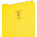 Smead Colored 1/3 Tab Cut Letter Recycled Top Tab File Folder, Yellow, 8 1/2" Width x 11" Length, 100 / Box, SMD12934