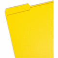 Smead Colored 1/3 Tab Cut Letter Recycled Top Tab File Folder, Yellow, 8 1/2" Width x 11" Length, 100 / Box, SMD12934