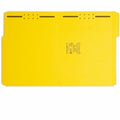 Smead Colored 1/3 Tab Cut Letter Recycled Fastener Folder, Yellow, 8 1/2" Width x 11" Length, 50 / Box, SMD12940