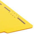 Smead Colored 1/3 Tab Cut Letter Recycled Fastener Folder, Yellow, 8 1/2" Width x 11" Length, 50 / Box, SMD12940