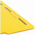 Smead Colored 1/3 Tab Cut Letter Recycled Fastener Folder, Yellow, 8 1/2" Width x 11" Length, 50 / Box, SMD12940