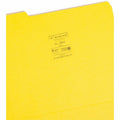 Smead Colored 1/3 Tab Cut Letter Recycled Top Tab File Folder, Yellow, 8 1/2" Width x 11" Length, 100 / Box, SMD12943