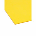 Smead Colored 1/3 Tab Cut Letter Recycled Top Tab File Folder, Yellow, 8 1/2" Width x 11" Length, 100 / Box, SMD12943