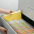 Smead Colored 1/3 Tab Cut Letter Recycled Top Tab File Folder, Yellow, 8 1/2" Width x 11" Length, 100 / Box, SMD12943