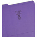 Smead Colored 1/3 Tab Cut Letter Recycled Top Tab File Folder, Purple, 8 1/2" Width x 11" Length, 100 / Box, SMD13034