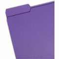 Smead Colored 1/3 Tab Cut Letter Recycled Top Tab File Folder, Purple, 8 1/2" Width x 11" Length, 100 / Box, SMD13043