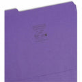 Smead Colored 1/3 Tab Cut Letter Recycled Top Tab File Folder, Purple, 8 1/2" Width x 11" Length, 100 / Box, SMD13043