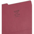Smead Colored 1/3 Tab Cut Letter Recycled Top Tab File Folder, Maroon, 8 1/2" Width x 11" Length, 100 / Box, SMD13093