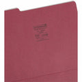 Smead Colored 1/3 Tab Cut Letter Recycled Top Tab File Folder, Maroon, 8 1/2" Width x 11" Length, 100 / Box, SMD13093