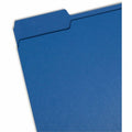 Smead Colored 1/3 Tab Cut Letter Recycled Top Tab File Folder, Navy Blue, 8 1/2" Width x 11" Length, 100 / Box, SMD13193