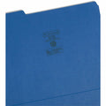 Smead Colored 1/3 Tab Cut Letter Recycled Top Tab File Folder, Navy Blue, 8 1/2" Width x 11" Length, 100 / Box, SMD13193