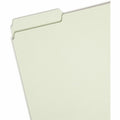Smead 1/3 Tab Cut Letter Recycled Top Tab File Folder, Gray/Green, 8 1/2" Width x 11" Length, 25 / Box, SMD13234