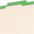 Smead Colored 2/5 Tab Cut Letter Recycled Classification Folder, Green, 8 1/2" Width x 11" Length, 10 / Box, SMD13702