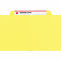 Smead Colored 2/5 Tab Cut Letter Recycled Classification Folder, Yellow, 8 1/2" Width x 11" Length, 10 / Box, SMD13704