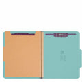 Smead SafeSHIELD 2/5 Tab Cut Letter Recycled Classification Folder, Blue, 8 1/2" Width x 11" Length, 10 / Box, SMD13730