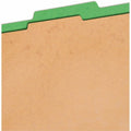 Smead SafeSHIELD 2/5 Tab Cut Letter Recycled Classification Folder, Green, 8 1/2" Width x 11" Length, 10 / Box, SMD13733