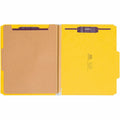 Smead SafeSHIELD 2/5 Tab Cut Letter Recycled Classification Folder, Yellow, 8 1/2" Width x 11" Length, 10 / Box, SMD13734