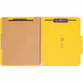 Smead SafeSHIELD 2/5 Tab Cut Letter Recycled Classification Folder, Yellow, 8 1/2" Width x 11" Length, 10 / Box, SMD13734