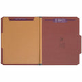 Smead SafeSHIELD 2/5 Tab Cut Letter Recycled Classification Folder, Red, 8 1/2" Width x 11" Length, 10 / Box, SMD13775