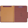 Smead SafeSHIELD 2/5 Tab Cut Letter Recycled Classification Folder, Red, 8 1/2" Width x 11" Length, 10 / Box, SMD13775