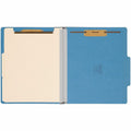 Smead Colored 2/5 Tab Cut Letter Recycled Classification Folder, Blue, 8 1/2" Width x 11" Length, 10 / Box, SMD14001