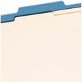Smead Colored 2/5 Tab Cut Letter Recycled Classification Folder, Blue, 8 1/2" Width x 11" Length, 10 / Box, SMD14001