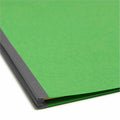 Smead Colored 2/5 Tab Cut Letter Recycled Classification Folder, Green, 8 1/2" Width x 11" Length, 10 / Box, SMD14002