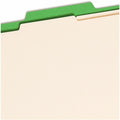 Smead Colored 2/5 Tab Cut Letter Recycled Classification Folder, Green, 8 1/2" Width x 11" Length, 10 / Box, SMD14002