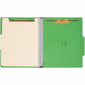 Smead Colored 2/5 Tab Cut Letter Recycled Classification Folder, Green, 8 1/2" Width x 11" Length, 10 / Box, SMD14002