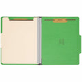 Smead Colored 2/5 Tab Cut Letter Recycled Classification Folder, Green, 8 1/2" Width x 11" Length, 10 / Box, SMD14002