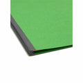 Smead Colored 2/5 Tab Cut Letter Recycled Classification Folder, Green, 8 1/2" Width x 11" Length, 10 / Box, SMD14002