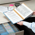 Smead SafeSHIELD 2/5 Tab Cut Letter Recycled Classification Folder, Blue, 8 1/2" Width x 11" Length, 10 / Box, SMD14030