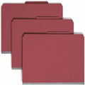 Smead SafeSHIELD 2/5 Tab Cut Letter Recycled Classification Folder, Bright Red, 8 1/2" Width x 11" Length, 10 / Box, SMD14031