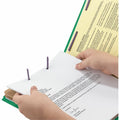Smead SafeSHIELD 2/5 Tab Cut Letter Recycled Classification Folder, Green, 8 1/2" Width x 11" Length, 10 / Box, SMD14033