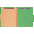 Smead SafeSHIELD 2/5 Tab Cut Letter Recycled Classification Folder, Green, 8 1/2" Width x 11" Length, 10 / Box, SMD14033