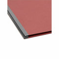 Smead SafeSHIELD 2/5 Tab Cut Letter Recycled Classification Folder, Red, 8 1/2" Width x 11" Length, 10 / Box, SMD14079