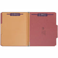 Smead SafeSHIELD 2/5 Tab Cut Letter Recycled Classification Folder, Red, 8 1/2" Width x 11" Length, 10 / Box, SMD14079