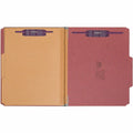 Smead SafeSHIELD 2/5 Tab Cut Letter Recycled Classification Folder, Red, 8 1/2" Width x 11" Length, 10 / Box, SMD14079