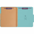 Smead SafeSHIELD 2/5 Tab Cut Letter Recycled Classification Folder, Blue, 8 1/2" Width x 11" Length, 10 / Box, SMD14081