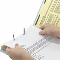 Smead SafeSHIELD 2/5 Tab Cut Letter Recycled Classification Folder, Blue, 8 1/2" Width x 11" Length, 10 / Box, SMD14081