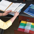 Smead SafeSHIELD 2/5 Tab Cut Letter Recycled Classification Folder, Blue, 8 1/2" Width x 11" Length, 10 / Box, SMD14081