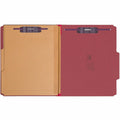 Smead SafeSHIELD 2/5 Tab Cut Letter Recycled Classification Folder, Bright Red, 8 1/2" Width x 11" Length, 10 / Box, SMD14082