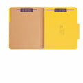 Smead SafeSHIELD 2/5 Tab Cut Letter Recycled Classification Folder, Yellow, 8 1/2" Width x 11" Length, 10 / Box, SMD14084