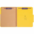 Smead SafeSHIELD 2/5 Tab Cut Letter Recycled Classification Folder, Yellow, 8 1/2" Width x 11" Length, 10 / Box, SMD14084