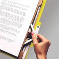Smead SafeSHIELD 2/5 Tab Cut Letter Recycled Classification Folder, Yellow, 8 1/2" Width x 11" Length, 10 / Box, SMD14084