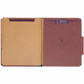 Smead SafeSHIELD 2/5 Tab Cut Letter Recycled Classification Folder, Red, 8 1/2" Width x 11" Length, 10 / Box, SMD14092