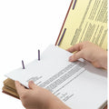 Smead SafeSHIELD 2/5 Tab Cut Letter Recycled Classification Folder, Red, 8 1/2" Width x 11" Length, 10 / Box, SMD14092