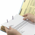 Smead SafeSHIELD 2/5 Tab Cut Letter Recycled Classification Folder, Blue, 8 1/2" Width x 11" Length, 10 / Box, SMD14094