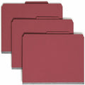 Smead SafeSHIELD 2/5 Tab Cut Letter Recycled Classification Folder, Bright Red, 8 1/2" Width x 11" Length, 10 / Box, SMD14095