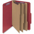 Smead SafeSHIELD 2/5 Tab Cut Letter Recycled Classification Folder, Bright Red, 8 1/2" Width x 11" Length, 10 / Box, SMD14095